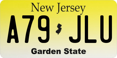 NJ license plate A79JLU