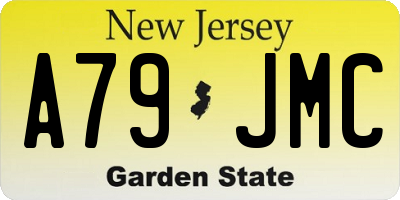 NJ license plate A79JMC