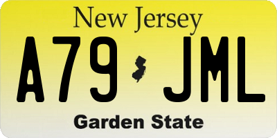NJ license plate A79JML