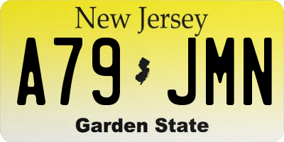 NJ license plate A79JMN