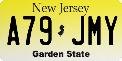 NJ license plate A79JMY