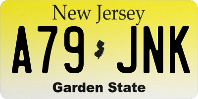 NJ license plate A79JNK