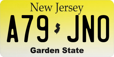 NJ license plate A79JNO