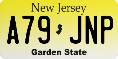 NJ license plate A79JNP