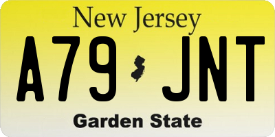 NJ license plate A79JNT