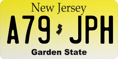 NJ license plate A79JPH
