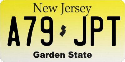 NJ license plate A79JPT