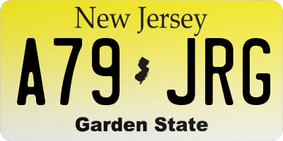NJ license plate A79JRG