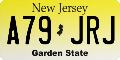 NJ license plate A79JRJ
