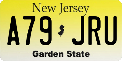 NJ license plate A79JRU