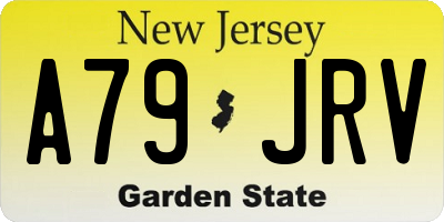 NJ license plate A79JRV