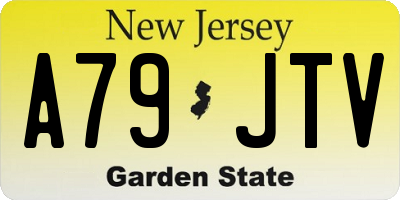 NJ license plate A79JTV