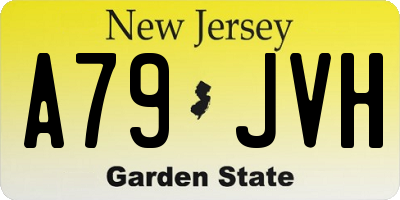 NJ license plate A79JVH