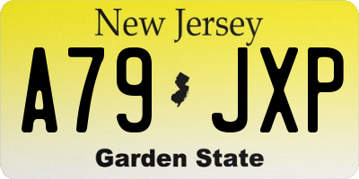 NJ license plate A79JXP