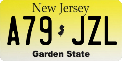 NJ license plate A79JZL