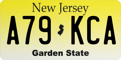 NJ license plate A79KCA