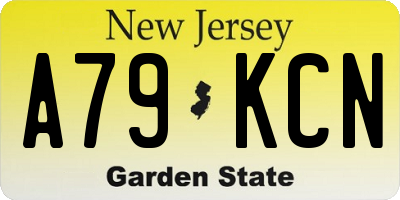 NJ license plate A79KCN