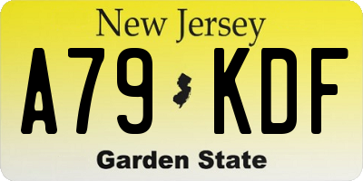 NJ license plate A79KDF