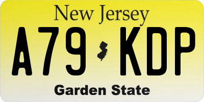 NJ license plate A79KDP