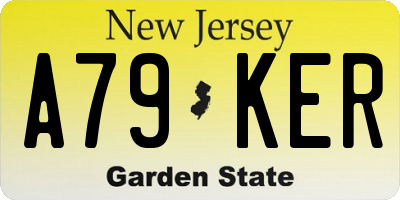 NJ license plate A79KER