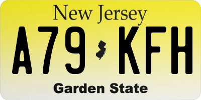 NJ license plate A79KFH