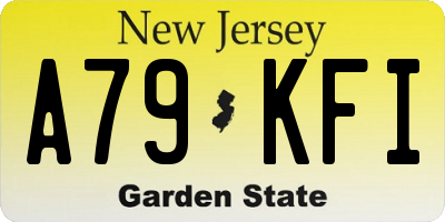NJ license plate A79KFI