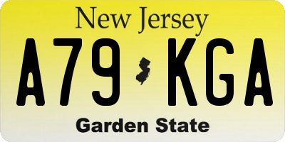 NJ license plate A79KGA