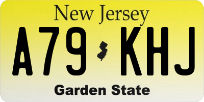 NJ license plate A79KHJ