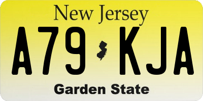 NJ license plate A79KJA