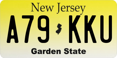 NJ license plate A79KKU