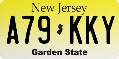NJ license plate A79KKY