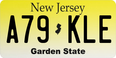 NJ license plate A79KLE