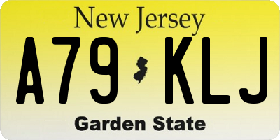 NJ license plate A79KLJ