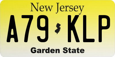 NJ license plate A79KLP