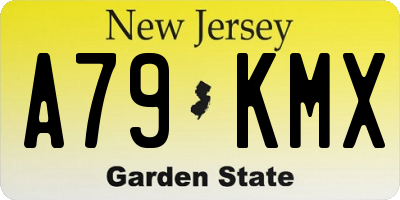 NJ license plate A79KMX