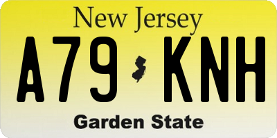 NJ license plate A79KNH