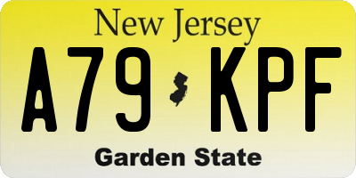 NJ license plate A79KPF