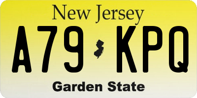 NJ license plate A79KPQ
