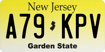 NJ license plate A79KPV