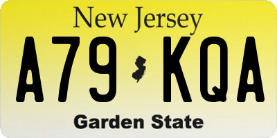 NJ license plate A79KQA
