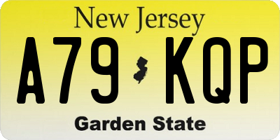NJ license plate A79KQP