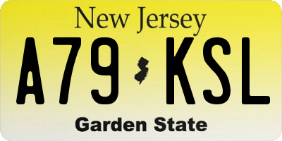 NJ license plate A79KSL