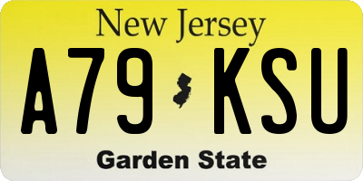 NJ license plate A79KSU