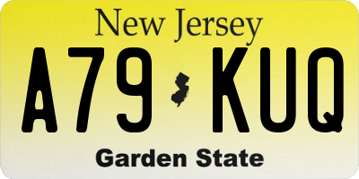 NJ license plate A79KUQ