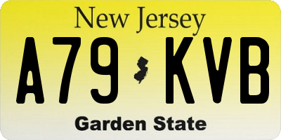 NJ license plate A79KVB