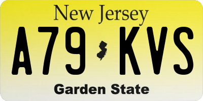 NJ license plate A79KVS