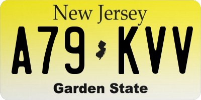 NJ license plate A79KVV