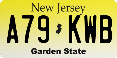 NJ license plate A79KWB
