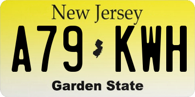 NJ license plate A79KWH