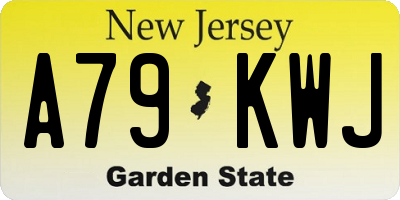 NJ license plate A79KWJ
